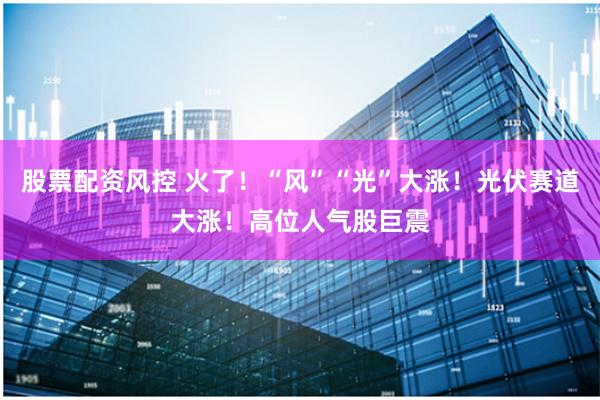 股票配资风控 火了！“风”“光”大涨！光伏赛道大涨！高位人气股巨震