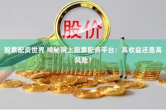股票配资世界 揭秘网上股票配资平台：高收益还是高风险？